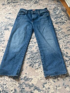 Mother mid Rise Ramble Zip Ankle Fray What’s Your Sign 30